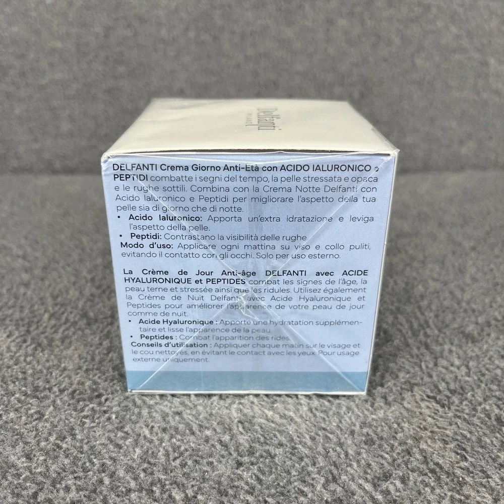 Delfanti Milano Hyaluronic With Peptides‎ Day Cream 1.7 oz 50mL Made in Italy